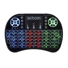 Mini Teclado e Mouse Touch USB com Led para PC/Notebook/TV/TVBox