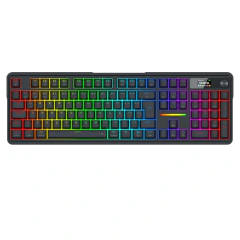 Teclado Mecânico Terraflare Pro, Tela LCD, Black, RGB, Tri-Mode (Bluetooth/Wireless/USB), Recarregável, Switch Mint Mambo
