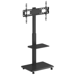 Suporte Rack para TV/Monitor Pcyes SR160P Ajuste de Altura, Vesa, Com Bandeja Até 40Kg 37”-75"