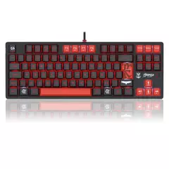 Teclado Mecânico 80% Redragon Flamengo Nation Led Red and White Switch Brown