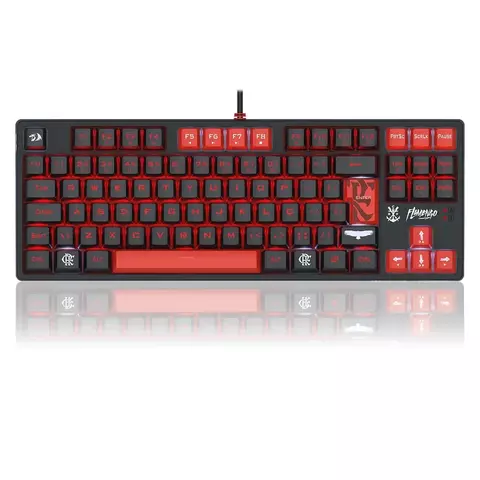 Teclado Mecânico 80% Redragon Flamengo Nation Led Red and White Switch Brown