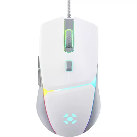 Mouse Gamer Fortrek Crusader White Edition 12800DPI Switch By Huano