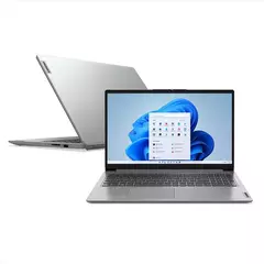 Notebook Lenovo Ideapad 1i Intel Core i5 12ger DDR4 8GB SSD NVMe 512GB, Tela 15.6" HD, Windows 11 Home, Cinza - 82VY000QBR - 1 Ano de Garantia