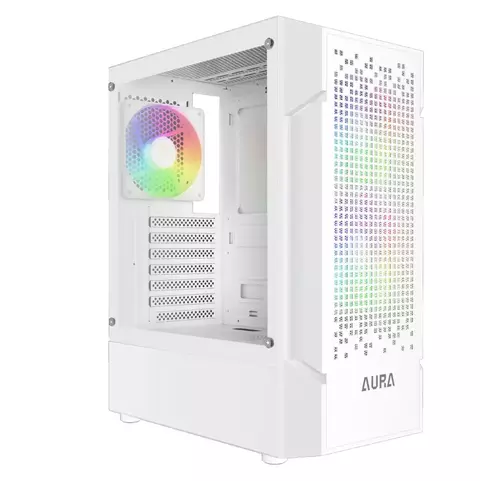 Gabinete Gamer Gamdias Aura GC7 White *Com 3 Fans Led Argb* - ATX, Micro-ATX e Mini-ITX