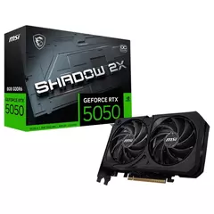 Placa de Vídeo Nvidia GeForce RTX 5050 8GB GDDR6 MSI Shadow 2X Dual Fan 128 Bits (3 Displayport, 1 HDMI) - 912-V538-008