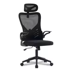 Cadeira Office Ergonômica Get Flex Executiva em Nylon e Malha, Sistema Relax, Apoio de Cabeça Ajustável, Suporta Até 120KG