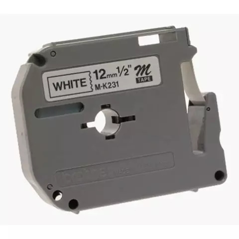 Fita para Rotulador Brother M231 (12mm x 8 Metros) - Branca