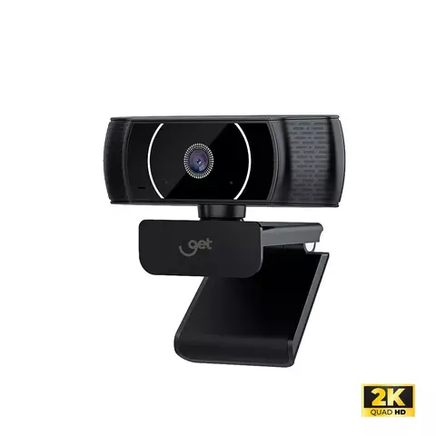 Webcam Get Pro 2K Quad HD 2560P 30FPS Com Microfone e Correção de Luz Automática