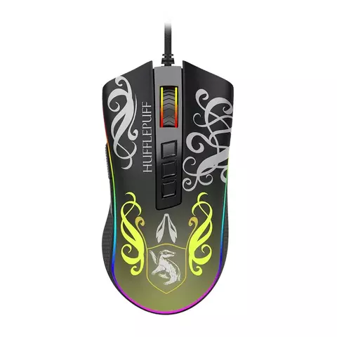 Mouse Gamer Redragon Harry Potter Lufa-Lufa, RGB, 12400 DPI, Sensor Pixart PMW3327, USB, Preto e Amarelo - HP-711H