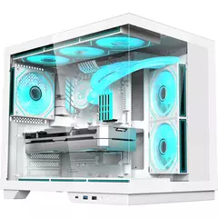 Gabinete Gamer Fortrek Clarity Max White *Sem Fan* - ATX, Micro-ATX e Mini-ITX