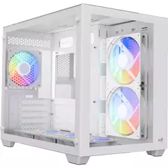 Gabinete Gamer Aerocool Dryft White *Com 6 Fans Led Rgb* - Micro-ATX e Mini-ITX