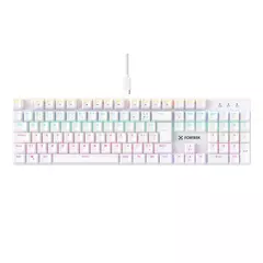 Teclado Mecânico Fortrek Gravity White 100 Fullsized Switch Red