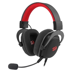 Headset Gamer Redragon Zeus Lite Black, Led RGB, Drivers de 53mm, Microfone Removível (Conexão 1XP3)(Com Adaptador P2)(Pega em Todas as Plataformas)