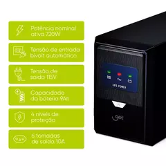 Nobreak Get 1200VA 6 Tomadas Entrada: Bivolt Saída: 115V na internet