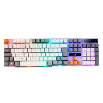 Teclado Semi Mecânico Rise Mode G1 White/Gray Rainbow - RM-TG-01-WG