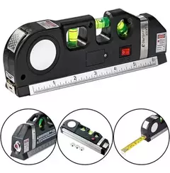 Nível a Laser Nivelador Pro 3 Estágio + Trena 2.5m + Régua 15cm - loja online