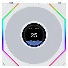 Cooler Fan 120mm Lian Li Uni Fan TL LCD Flex Reverse Blade White, ARGB, Tela LCD 1.8" - 12RTLLCD1F1W
