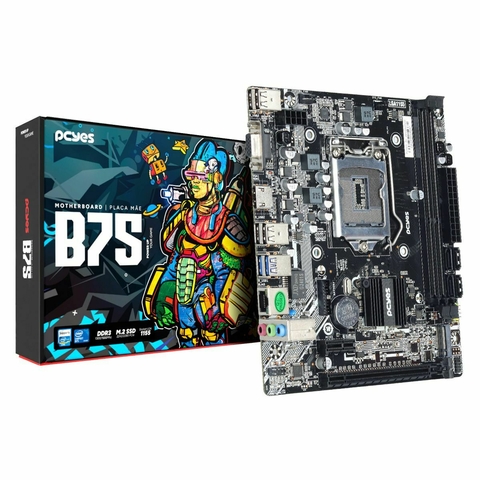 Placa Mãe LGA1155 B75 DDR3 c/ M.2 2ª e 3ª Geração Pcyes PCYB75-3G16 - 1 Ano de Garantia
