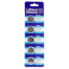 Cartela de Bateria Lithium 3V CR2032 5 und