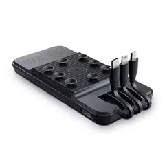 Carregador Portátil por Indução GT 10.000mAh 3 em 1 Cabo (USB-C/MicroUSB/Light) com Ventosa (1 Saídas USB) - comprar online