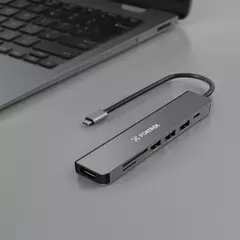 Hub USB-C HDMI 7 Portas Fortrek DC75 7 em 1 (3P USB2.0/ 1P USB3.0/ 1P HDMI/ 1P PD100W USB-C/ 1P SD/ 1P TF) - comprar online