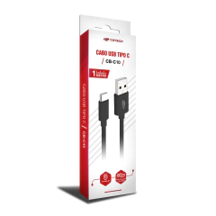 Cabo Cel C3Tech USB-C 1M 3A CB-C10BK - comprar online
