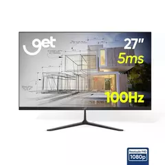 Monitor Get Slim 27" Led, Full HD, 100Hz, 5ms, VA, Flicker Free & Low Blue Light, Inclinação, HDMI/VGA