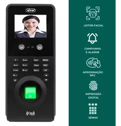 Ponto Digital e Controle de Acesso com Leitura Facial Biométrica Knup KP-RE1034 - comprar online