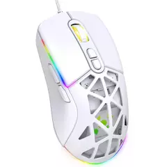 Mouse Gamer Fortrek Striker White, RGB, 12.800DPI, com Capa Magnética, 7 Botões Programáveis, Switch By Huano, Leve 135g - comprar online