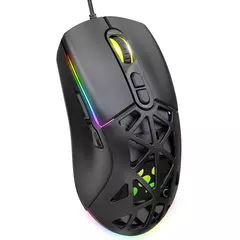 Mouse Gamer Fortrek Striker Black, RGB, 12.800DPI, com Capa Magnética, 7 Botões Programáveis, Switch By Huano, Leve 135g - comprar online