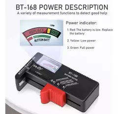 Imagem do ﻿Testador Medidor de Pilhas e Baterias Universal Para Células AA, AAA, C, D, 9V
