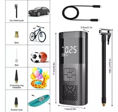 Calibrador Compressor de Ar Digital B-Tek BT-AX104 3 em 1 Função Power Bank e Lanterna OBS: Usar até 5 Minutos na internet