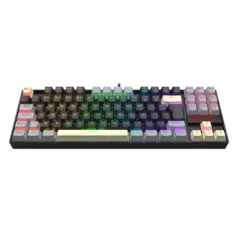 Teclado Mecânico 80% Redragon Kumara Black/Grey/Yellow RGB Switch Dust-Proof Brown - K552LGY-RGB na internet