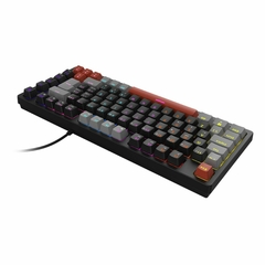 Teclado Mecânico 75% Pcyes Kirin Black Vulcan Rainbow Switch Blue na internet