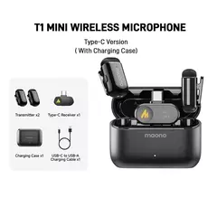Kit Case com 2 Microfone Profissional de Lapela Sem Fio Maono Wave T1 Mini WM622 Type-C (USB-C) na internet