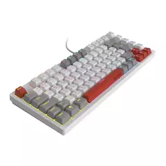 Teclado Mecânico 75% Pcyes Kirin White Ghost Rainbow Switch Blue na internet