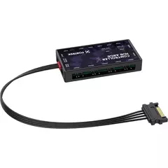 Controladora de Fan PWM e Led 3P ARGB 5V Fortrek Controller Hub com Controle para *6 Fans PWM e *7 Led 3P 5V - loja online