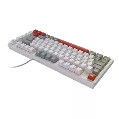 Teclado Mecânico 75% Pcyes Kirin White Ghost Rainbow Switch Blue - WZetta: Pcs, Eletrônicos, Áudio, Vídeo e mais