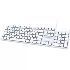 Teclado Office Fortrek K15 Slim White - WZetta: Pcs, Eletrônicos, Áudio, Vídeo e mais