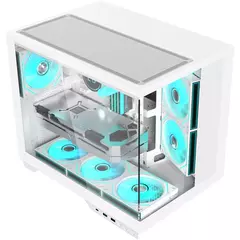 Gabinete Gamer Fortrek Clarity Max White *Sem Fan* - ATX, Micro-ATX e Mini-ITX - WZetta: Pcs, Eletrônicos, Áudio, Vídeo e mais