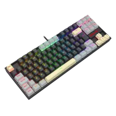 Teclado Mecânico 80% Redragon Kumara Black/Grey/Yellow RGB Switch Dust-Proof Brown - K552LGY-RGB - WZetta: Pcs, Eletrônicos, Áudio, Vídeo e mais