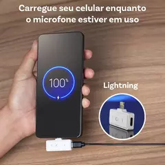 Kit Case com 2 Microfone de Lapela Sem Fio Onistek ON-MC827 White Lightning iPhone - WZetta: Pcs, Eletrônicos, Áudio, Vídeo e mais