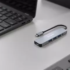 Hub USB-C HDMI 5 Portas Fortrek DC53 5 em 1 (2P USB2.0/ 1P USB3.0/ 1P HDMI/ 1P PD100W USB-C) - WZetta: Pcs, Eletrônicos, Áudio, Vídeo e mais
