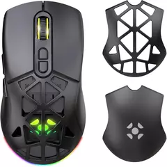 Mouse Gamer Fortrek Striker Air Black, RGB, Wireless, BT, 16000 DPI, 9 Botões Programáveis, Sensor PixArt 3311, Recarregável - WZetta: Pcs, Eletrônicos, Áudio, Vídeo e mais