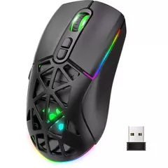 Mouse Gamer Fortrek Striker Air Black, RGB, Wireless, BT, 16000 DPI, 9 Botões Programáveis, Sensor PixArt 3311, Recarregável - loja online