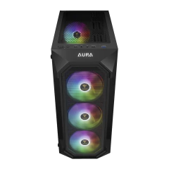 Gabinete Gamer Gamdias Aura GC1 Elite Vidro Temperado ATX Mid Tower RGB *Com 4 Fans* Sem Fonte Black ATX, Micro-ATX, Mini-ITX - loja online