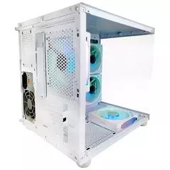 Gabinete Gamer Hayom White GB1797 *Com 4 Fans Led Rgb Controlável* - Micro-ATX e Mini-ITX