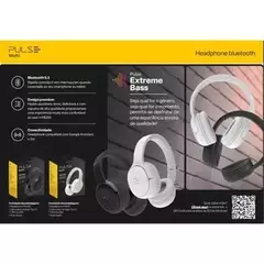 Headphone Bluetooth Multi Pulse HD200 White BT 5.3 - Autonomia 50H - Alcance 10M - Entrada AUX - loja online