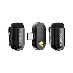 Kit Case com 2 Microfone Profissional de Lapela Sem Fio Maono Wave T1 Mini WM622 Type-C (USB-C) - loja online