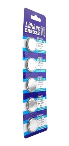Cartela de Bateria Lithium 3V CR2032 5 und - loja online